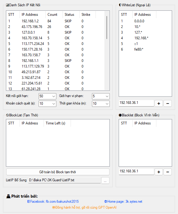 3K Guard Anti DDoS Windows Firewall Protection Tool